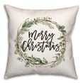 thumbnail image 2 of Creative Products Merry Christmas Wreath 18 x 18 Spun Poly Pillow, 2 of 3