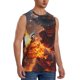 thumbnail image 2 of Fotbe Western Fire Cowboy Men's Camiseta sin Mangas Estampada para Hombres, Playera Casual para Gimnasio, Entrenamiento, Playa-X-Large, 2 of 7