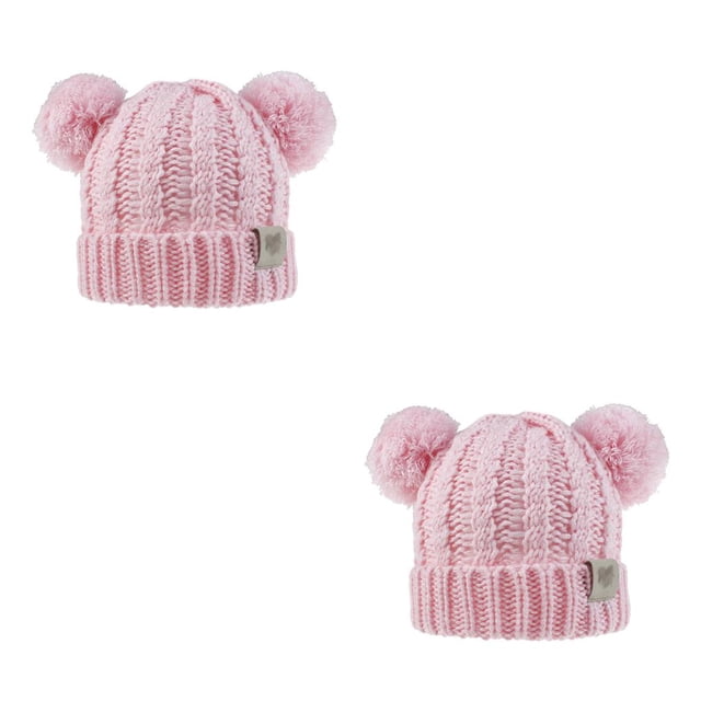 Gorro Minnieouse con Pompones Rosa Doble Capa
