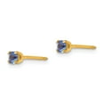 thumbnail image 2 of Inverness 14k 3mm September Crystal Birth Month Stone Post Earrings in 14k Yellow Gold, 2 of 3