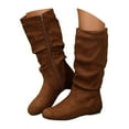 thumbnail image 3 of YLYL Women's Mid Calf Boots Soft Suede Low Heel Non-Slip Sole Comfortable Fall Outdoor Footwear with Side Zipper, 3 of 9