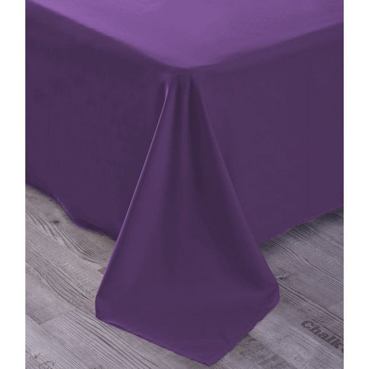 The Season Essentials Wrinkle Free Sheet Sets with Deep Pockets & Stain Resistant, 4 pc, 1800 Thread Count Bamboo Based – Violet, Queen