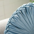 thumbnail image 3 of SAFAVIEH Leila Solid Pillow, 18" x 18", Stone Blue, 3 of 6