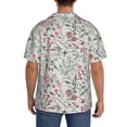 thumbnail image 5 of Xecao offers the Fairy Floral for Men's Casual Short-sleeved Shirt, a button-up collared shirt with a pocket, perfect for beach vacations and yacht travel in the Medium size., 5 of 7