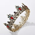 thumbnail image 2 of EcoNesxp Jewelry Baroque Queen Crown Women Rhinestone Wedding Crown and Tiara, 2 of 5