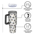 thumbnail image 4 of OBREWU Black Dog Puppy Paw Tumbler with Handle and Lid,Black Dog Puppy Paw 40oz Double Wall Vacuum Insulated Tumbler,Cups Gift for Women and Men, 4 of 7