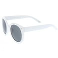 thumbnail image 3 of Womens Retro Oversize Horn Rimmed P3 Round Sunglasses 52mm UV400 Lenses, 3 of 4