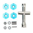 thumbnail image 2 of 4pcs 1/10 RC Wheels Shock Absorbing Abrasion Resistant RC Rubber Tires for Most 1/10 Flat Sports Cars, 2 of 4