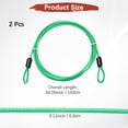 thumbnail image 3 of Cable de Seguridad Uxcell con Asas [2Pcs] - 4.92ft / 59.1 Pulgadas Cable de Seguridad de Acero Inoxidable para Candado de Equipaje Usado para Bicicletas y Equipaje - [Verde], 3 of 6