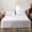 Button - White, variant on French Linen Bed Skirt with Pleated Frills 18-Inch Tailored Drop Natural Flax Cotton Blend Dust Ruffle Soft Cozy Farmhouse Bedding (18" Queen, Ruffle White)