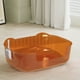 thumbnail image 4 of Caja de arena para gatos, grande, a prueba de derrames, bandeja de arena de una pieza completamente abierta, suministros para mascotas, gel, naranja ardiente, 4 of 6