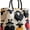 F, variant on Quilted Tote Bag for Women Cute 3D Sheep Patchwork Shoulder Bag Large Casual Work Purse Cottagecore Aesthetic Book Bag