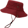 thumbnail image 2 of Bucket Hats for Women Men Washed Cotton Bucket Hat Packable Sun Hats Summer Beach Hat with String, 2 of 5