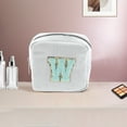 thumbnail image 5 of Unique Bargains 1 Pc Letter W Pattern Makeup Bag for Travel White Corduroy, 5 of 6