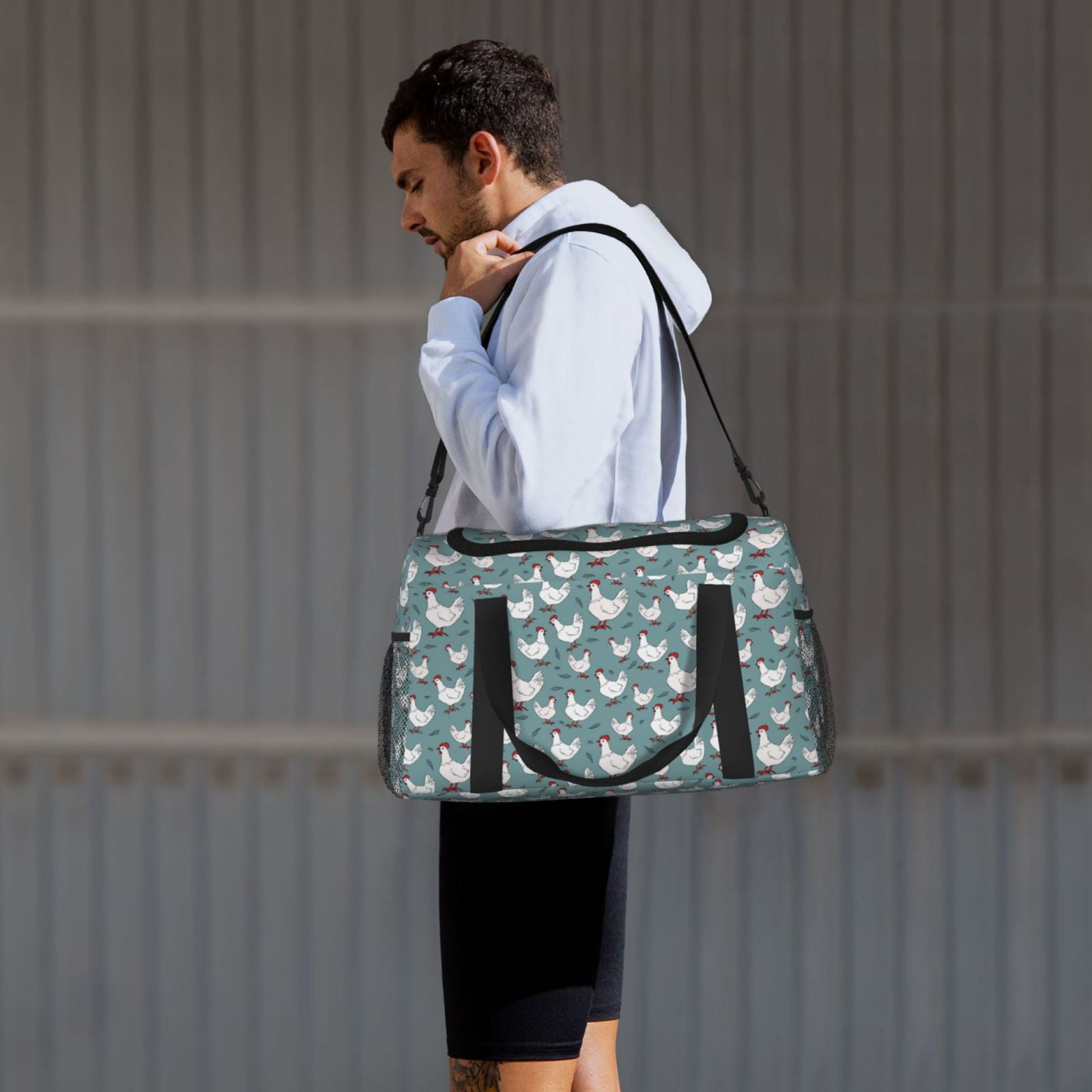 Fuzoiu Farm Birds Print Travel Duffle Bag,Carry On Tote Bags,Duffel Bag,Sport Gym Bag, Hospital Bag for Labor and Delivery, Overnight Bag,Luggage Bag