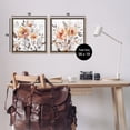 thumbnail image 4 of Stupell Industries Brushed Abstract Blossoms Plants & Flowers Painting Brown Floater Framed Canvas Art Print Wall Art, 18 x 18, Set of 2, 4 of 10