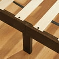 thumbnail image 4 of Subrtex 12" Solid Wood Platform Bed Frame with Wooden Slats, Walnut, Queen, 4 of 8