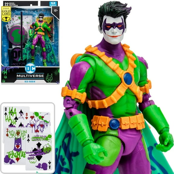 Mcfarlane Toys DC Multiverse Red Robin Jokerized Gold Label Action Figure