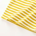 thumbnail image 6 of WOYY Boys Short Sleeved Striped T Shirt Unisex Kids Casual T-Shirt,Yellow, 6 of 6