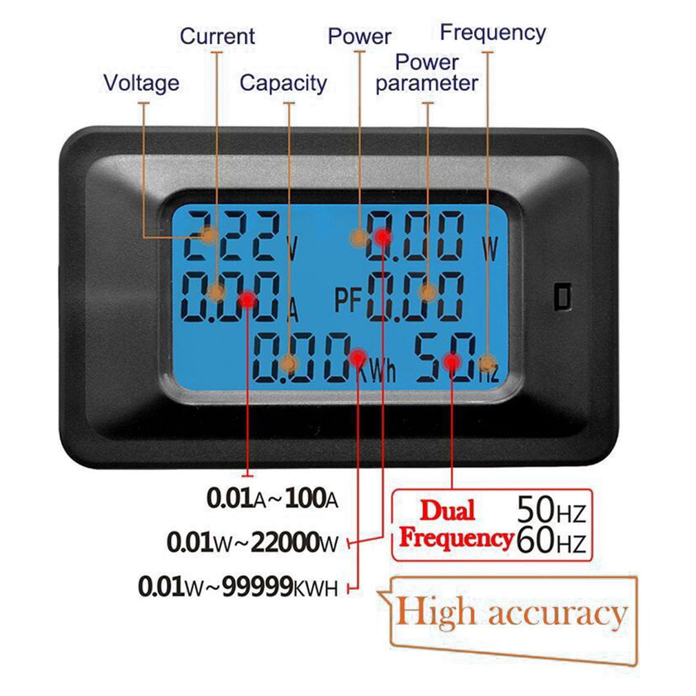 100A Ammeter Safety Durable for Measure Electrical Circuit Current Real‑Time Current Monitoring Romantic Valentines Day Digital Ammeter 