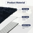 thumbnail image 4 of Hasoo 2' x 6' Shag Runner Rug for Living Room Fluffy Washable Indoor Carpet for Bedroom Dorm Room Decor Dark Blue, 4 of 7