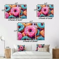 thumbnail image 4 of Designart "Pop Art Donuts in Blue and Pink III" Food & Beverage Metal Wall Décor Set, 4 of 5