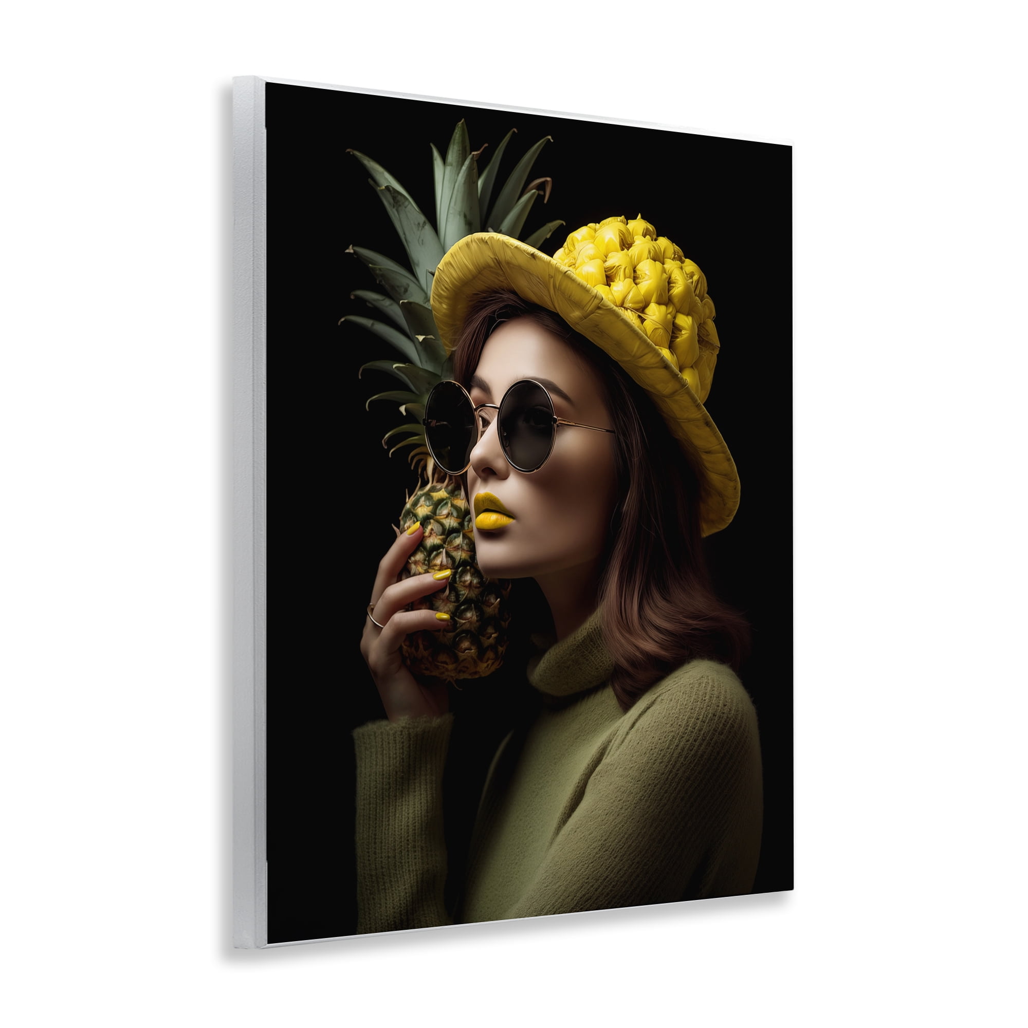 Stupell Industries Chic Tropical Woman Novelty Painting Unframed Art Print Wall Art, 11 x 14
