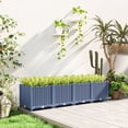thumbnail image 6 of Outsunny Raised Flower Bed, 5 x 1 x 1 ft Plastic Planter Box with Drainage Holes for Vegetables, Herbs, Flowers & Succulents, Blue, 6 of 9