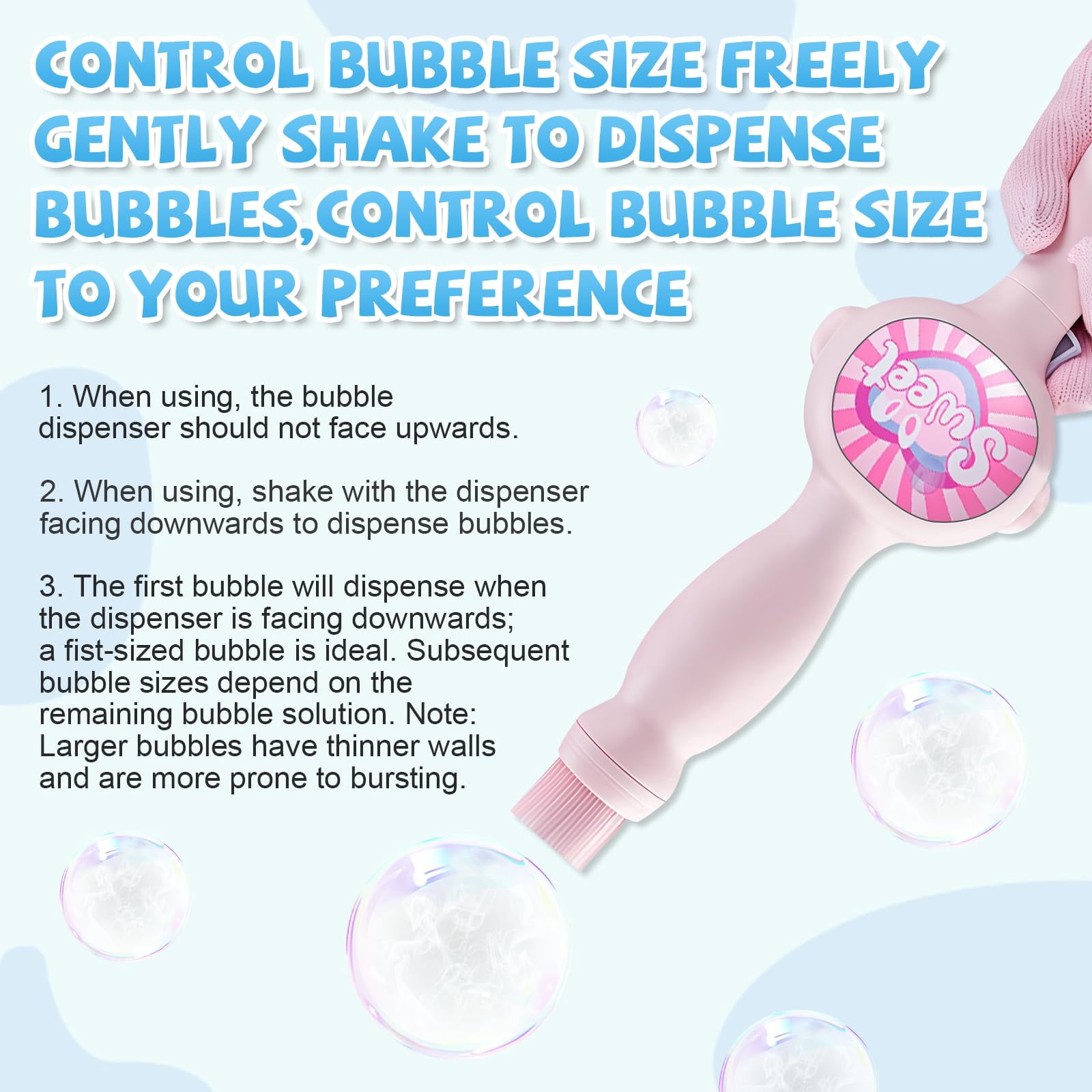 Magic Fog Bubble Machine Wand,Elastic Smoke Bubble Machine,Rechargeable Automatic Smoke Bubble Maker,Colorful Lights & Music,Magic Fog Bubble Wand Summer Christmas Birthday