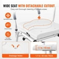 thumbnail image 4 of Sliding Tub Transfer Bench Shower Chair - Cut-Out Seat, Adjustable Height, Reversible Backrest - for Seniors & Disabled, 4 of 11
