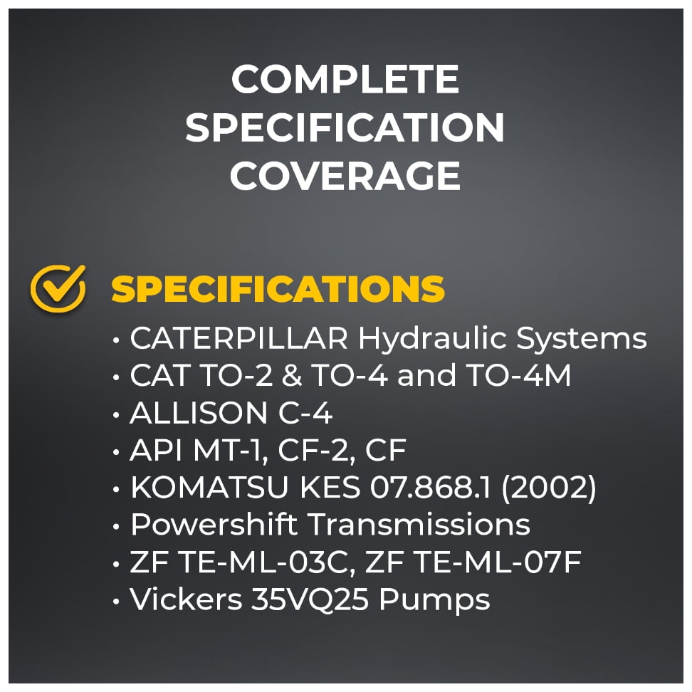 TRIAX Atlas Transfluid 10W TO-4 - Heavy Duty Transmission and Drive Train Fluid - OEM Grade, Extended Life - Compatible with Caterpillar TO-4, Komatsu, Vickers, ZF, and More (5 Gallon Pail)