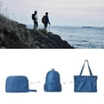 thumbnail image 4 of Mochila ligera de poliéster para senderismo, para acampar y viajar, plegable, impermeable, de color verde oscuro, 4 of 8