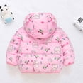 thumbnail image 5 of Fesfesfes Kids Toddler Unisex Hooded Puffer Jacket with Bear Ears Full Zip All-Over Printed Winter Coat for Boys Girls Ages 1-8 Years, 5 of 9