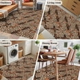thumbnail image 6 of Boho Tribal 3'x5' Washable Rug, Abstract Floral Geometric Pattern Art Vintage Non-Slip Area Rugs for Entryway Kitchen Classroom, StainResistant Dorm Throw Carpet, Low Pile Soft Indoor Floor Mat, 6 of 9
