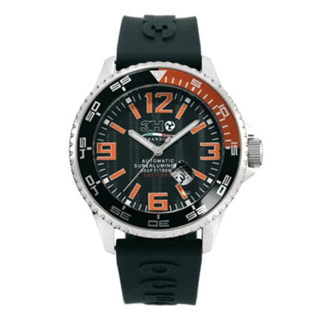 3H Italia DPS1AN 52mm Ocean Divers Steel Watch Black And 3H Italia DPS1AN 52mm Ocean Divers Steel Watch Black And