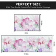 thumbnail image 2 of Pink Floral Kitchen Rugs and Mats Non Skid Washable Set of 2, Purple Rose Bloom Kitchen Mats for Floor, Flowers Bouquet Kitchen Runner Rug, Spring Kitchen Decor, 2 of 6