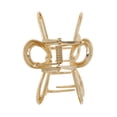thumbnail image 3 of Unique Bargains 1 Pc Claw Clip Cutout Flower Hair Clip Gold Tone, 3 of 5