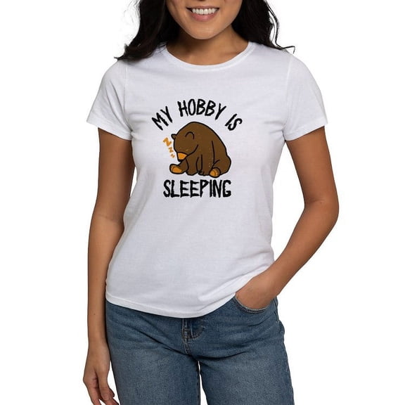 CafePress - My Hobby Is Sleeping Chill Grizzly Bear T Shirt - Women's Classic T-Shirt