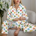 thumbnail image 6 of Uemuo Undersea Animals Pattern Womens Pajama Sets,PJ Set for Women,Pajamas for Women Logo,Long Sleeve Pajama Set for Women,Soft Long Sleeve Top With Pants-Large, 6 of 9