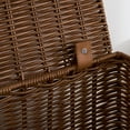 thumbnail image 4 of SOL HOME Martha Resin Wicker Laundry Basket, 1-Bin Brown Hamper, Single Piece, 4 of 6