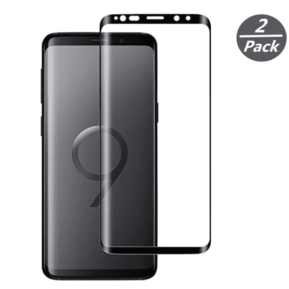 VIESUP 2pack Screen Protector for Samsung Galaxy S9 3D Curved HD Anti-Scratch Screen Protective Tempered Glass Screen Protector