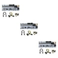 thumbnail image 3 of stanreset PCI-E Adaptateur 1x vers 16x Carte d'Extension 8 Condensateurs Port d'Alimentation 6 Broches PCI - Rallonge Accessoires d'Ordinateur d'Exploitation Minière Noir 3Ensemble, 3 of 6