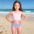 thumbnail image 2 of TGPMGRZ Girls Bikini Bottoms Sun Protection Quick Drying Stretchy Swimsuit Ice Cream Summer Pool Beach Bathing Suit (Light Purple & 5-6 Years), 2 of 8