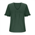 thumbnail image 4 of Yghzkop Plus Size Women's Short Sleeve Tops Flutter Sleeve Tunic V-Neck Loose Soft Top Cotton Blend Summer Casual House Dress T-shirt Leisure Trendy Blouse, 4 of 7