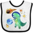 thumbnail image 3 of Inktastic Tyrannosaurus Rex Vs. Meteor Fun Space Dinosaur Boys or Girls Baby Bib, 3 of 4