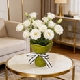 thumbnail image 3 of Creative Luxury Ceramic Vase Elegant Hand-Tied Bouquet Design for Modern Home Decor Minimalist Living Room and Wedding Centerpiece - Green, 3 of 6