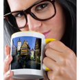 thumbnail image 2 of 3dRose, Germany, Bavaria, Rothenburg ob Der Tauber, building and streets, 15oz Two-Tone Yellow Mug, 2 of 7