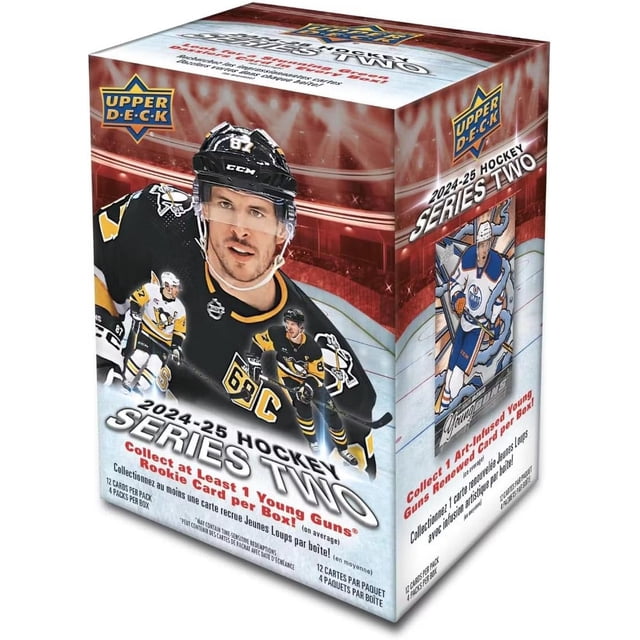 Upper Deck 2024/25 Series 2 Hockey Blaster Box, 4 Packs Per Box, 12 Cards Per Pack