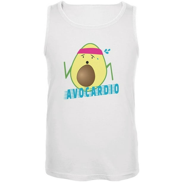 Avocado Cardio Avocardio Mens Tank Top White Sm Walmart Com