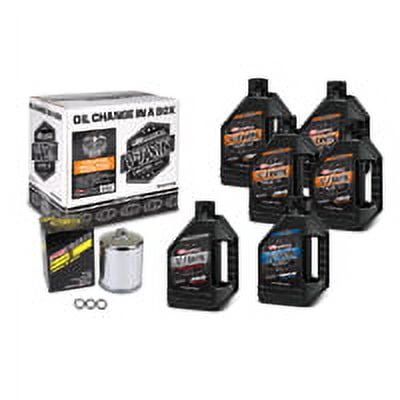 Maxima V-Twin Mineral Oil Change Kit EVO Chrome Filter for Harley-Davidson 1984-1999